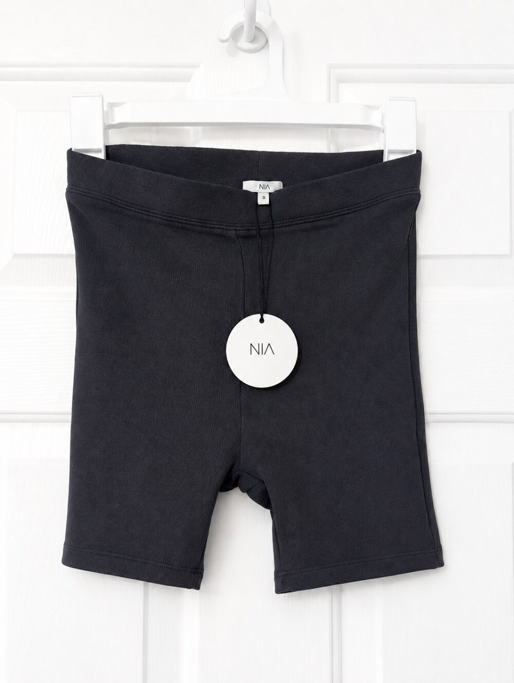 NIA Women's Ribbed Bike Shorts Size Small NWT Soft Stretch
